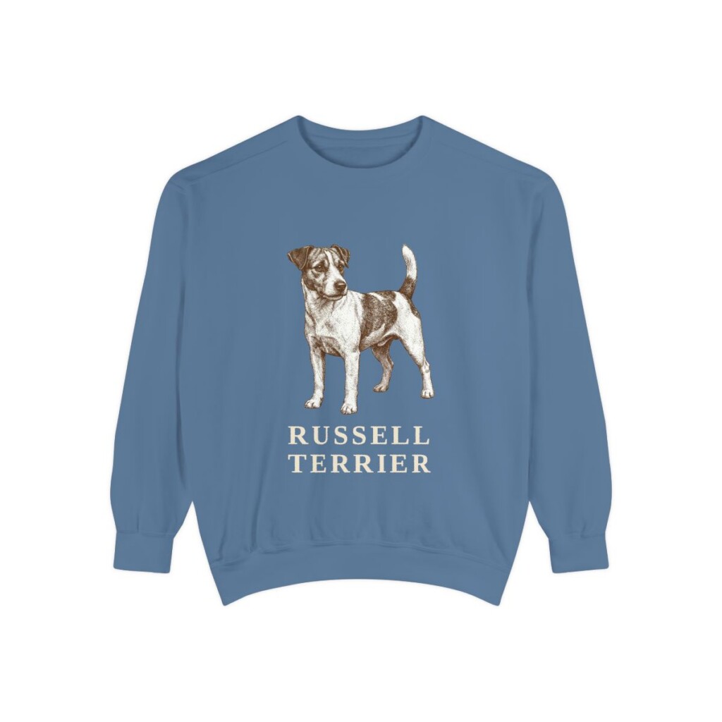 Russell Terrier Sweatshirt, Blue Jean, front view