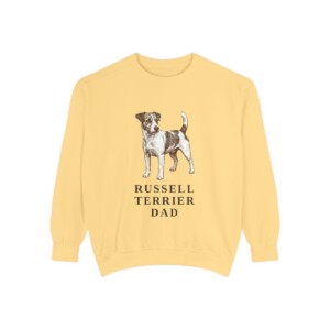 Russell Terrier Dad Sweatshirt, Butter, front view