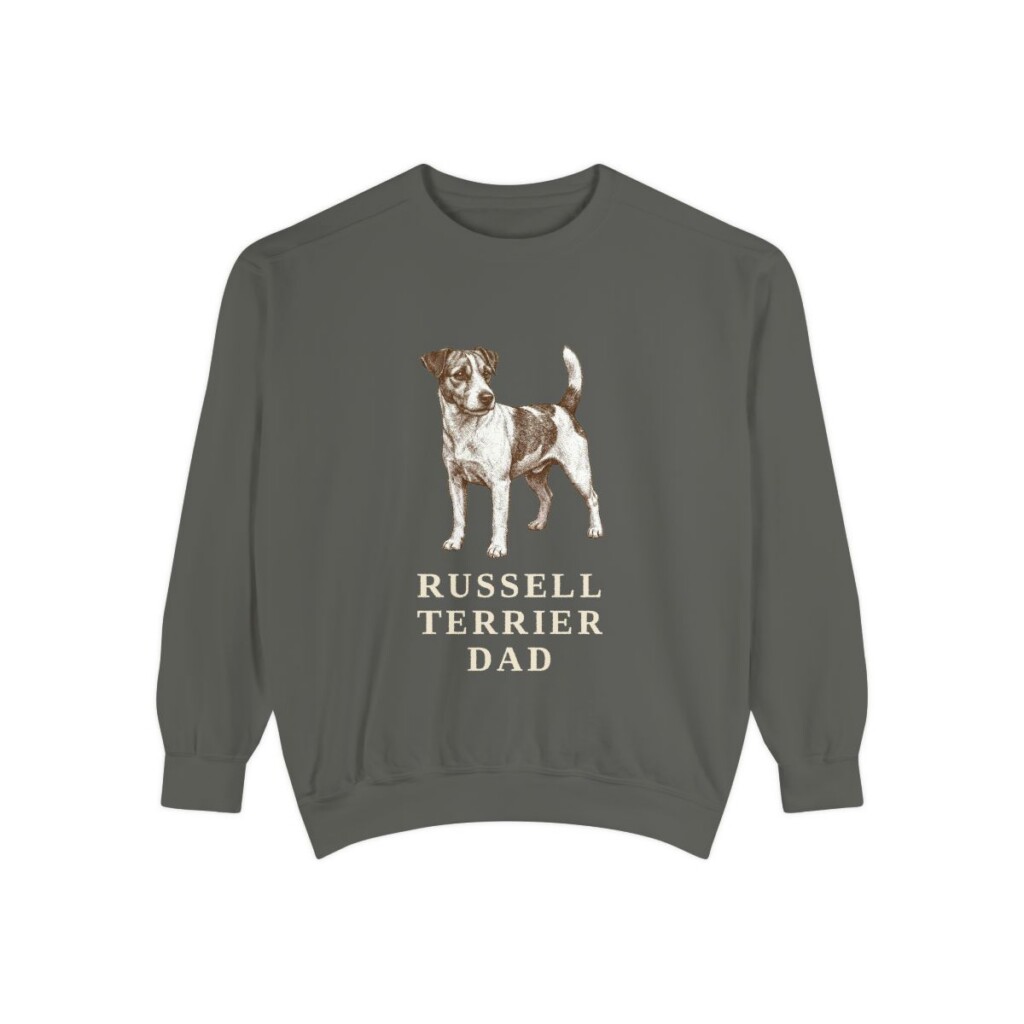 Russell Terrier Dad Sweatshirt, Pepper, front view
