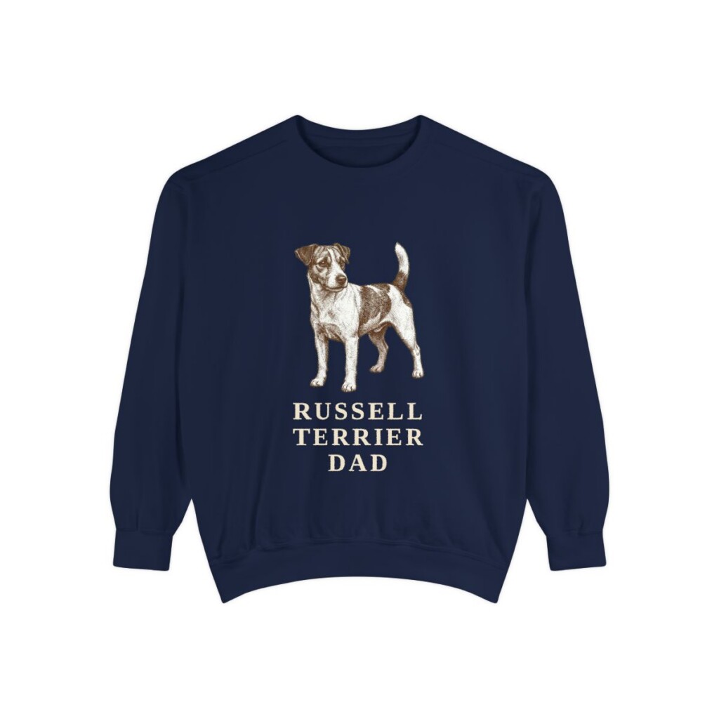 Russell Terrier Dad Sweatshirt, True Navy, front view
