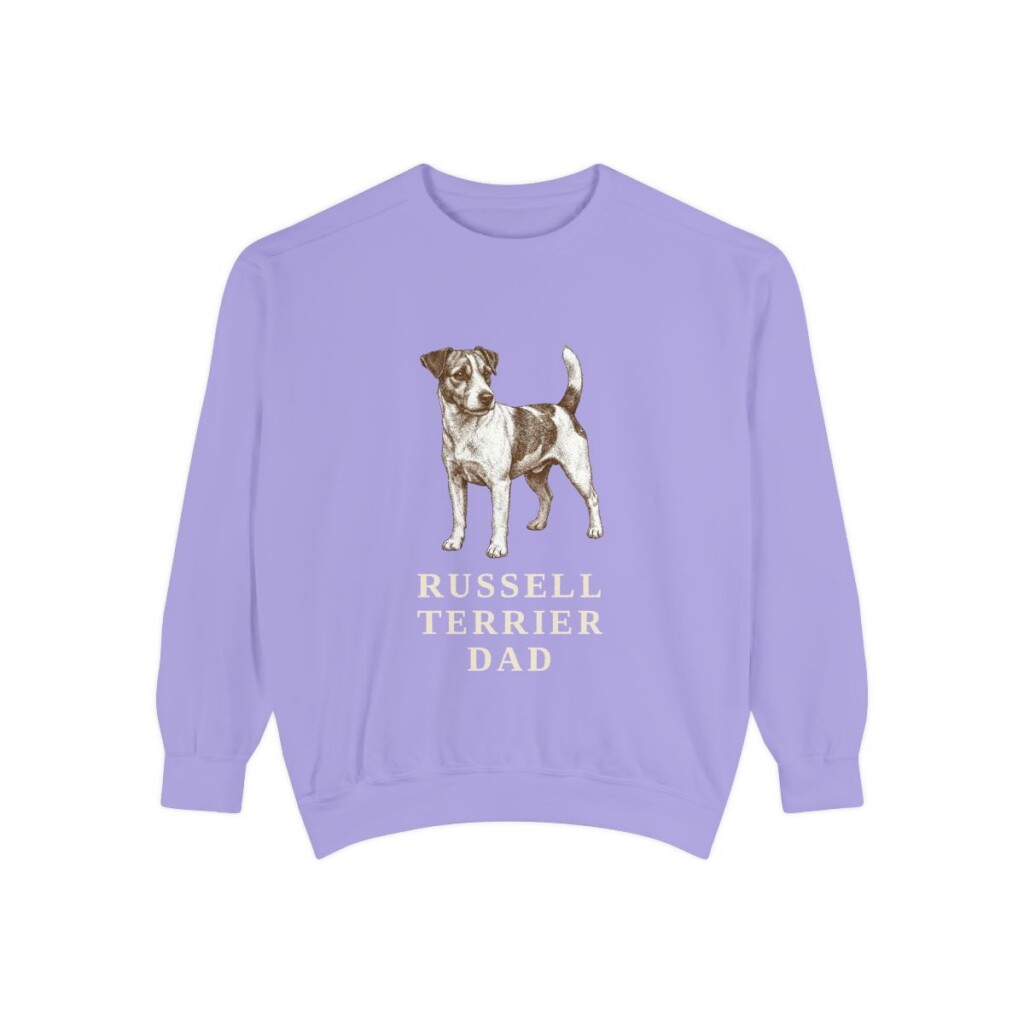 Russell Terrier Dad Sweatshirt, Violet, front view
