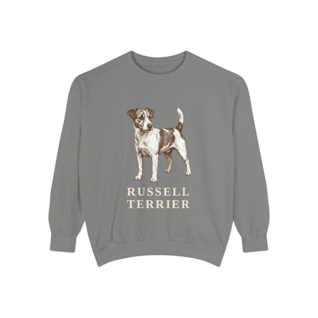 Russell Terrier Sweatshirt, Grey, front view