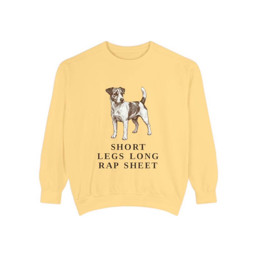 Russell Terrier Humor Sweatshirt, Butter, front view