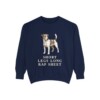 Russell Terrier Humor Sweatshirt, True Navy, front view