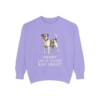 Russell Terrier Humor Sweatshirt, Violet, front view