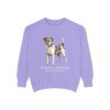 Russell Terrier Latin Sweatshirt, Violet, front view