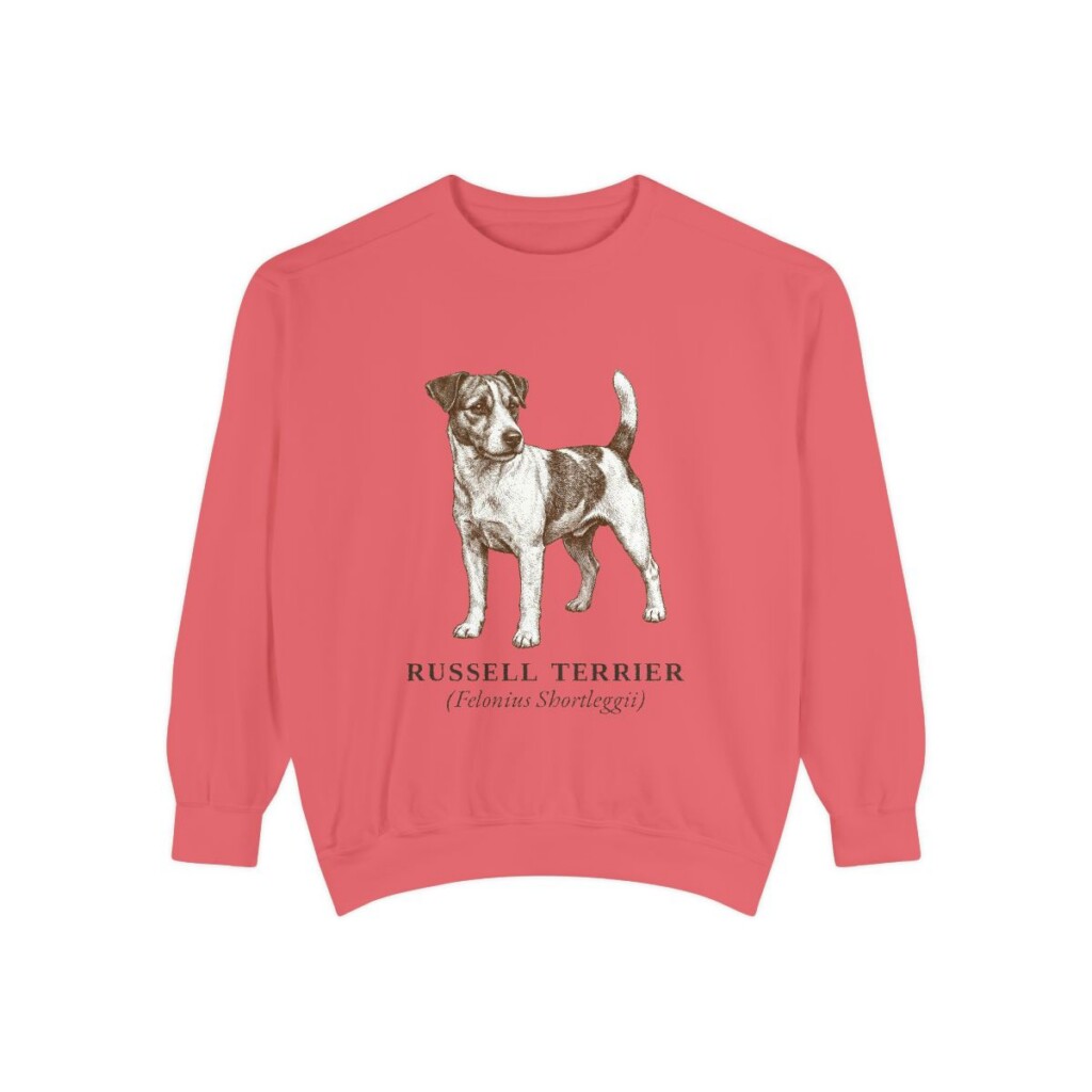 Russell Terrier Latin Sweatshirt, Watermelon, front view