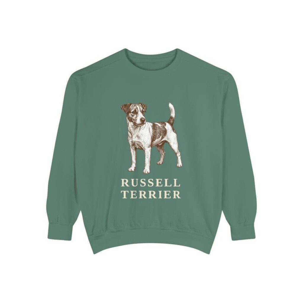 Russell Terrier Sweatshirt, Light Green, front view