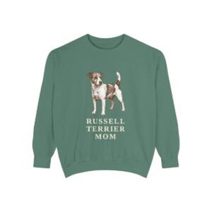 Russell Terrier Mom Sweatshirt, Light Green, front view