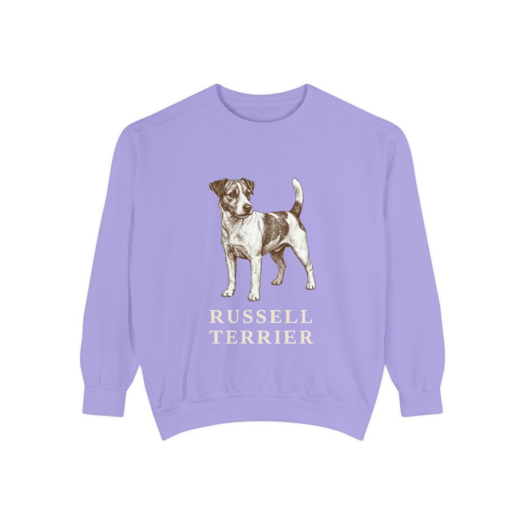 Russell Terrier Sweatshirt, Violet, front view