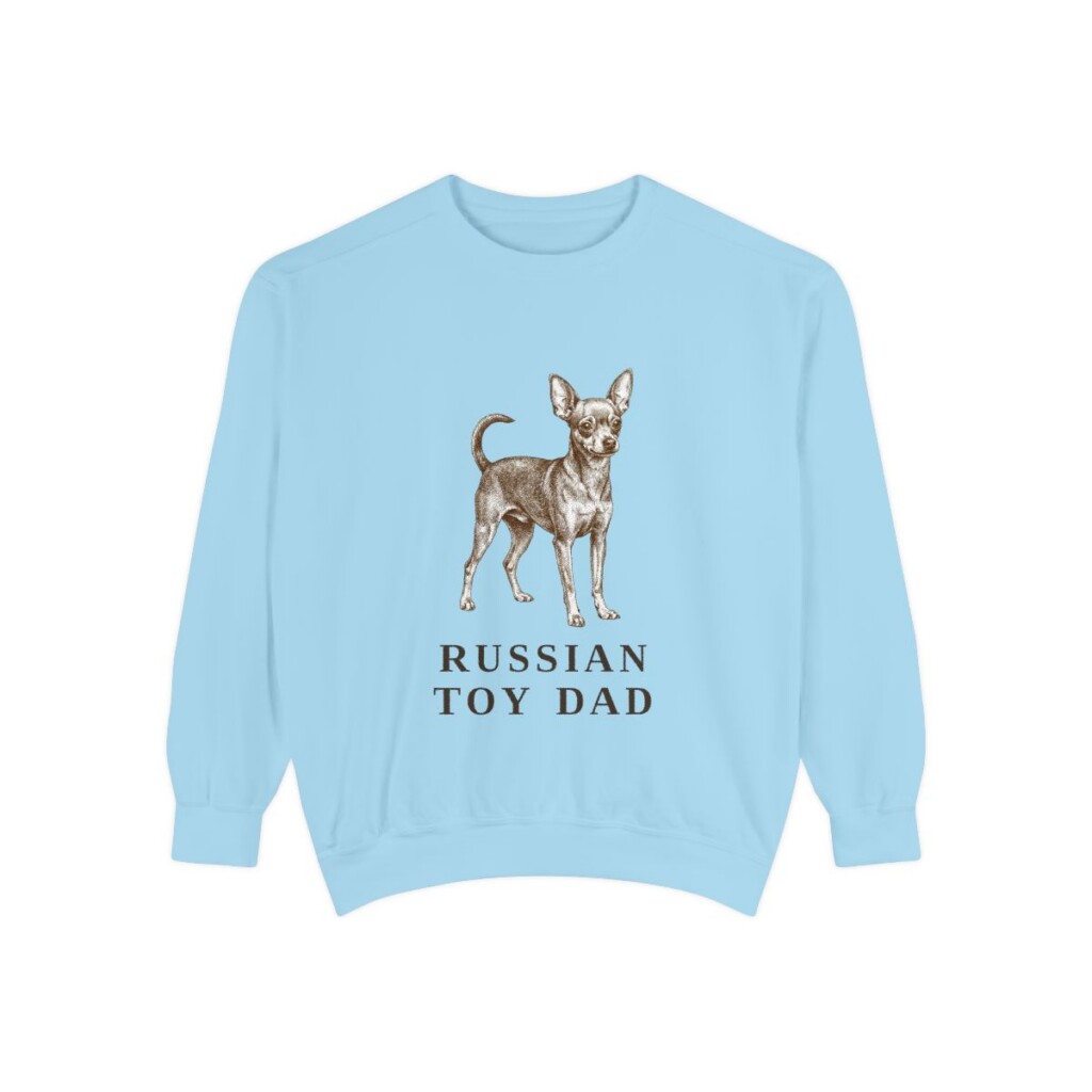 russian-toy-sweatshirt-dad-chambray Russian Toy Dad Sweatshirt, Chambray, front view