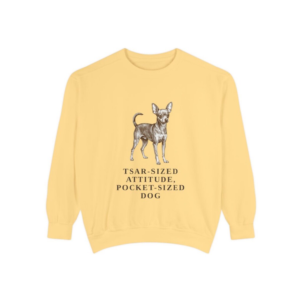 Russian Toy Humor Sweatshirt, Butter, front view