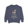 Russian Toy Humor Sweatshirt, Denim, front view