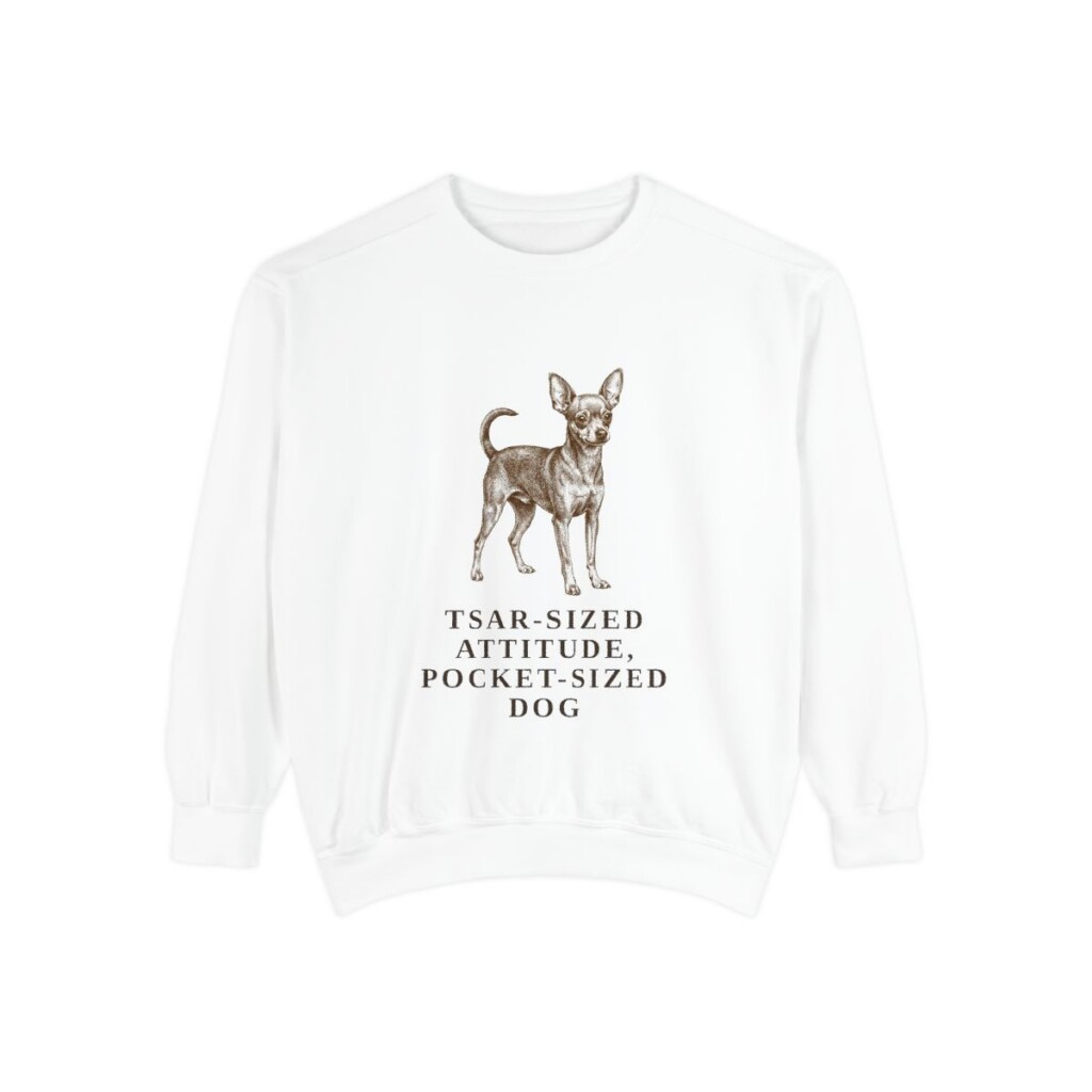 Russian Toy Humor Sweatshirt, White, front view