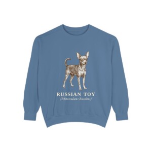 Russian Toy Latin Sweatshirt, Blue Jean, front view