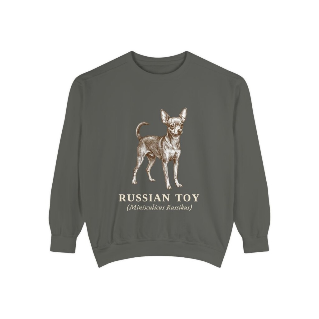 Russian Toy Latin Sweatshirt, Pepper, front view