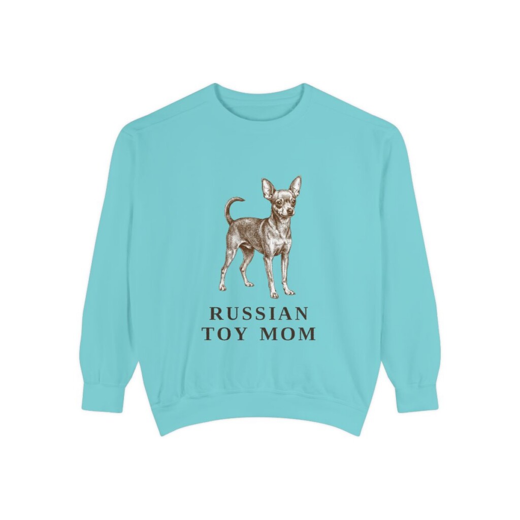 russian-toy-sweatshirt-mom-chalky-mint Russian Toy Mom Sweatshirt, Chalky Mint, front view