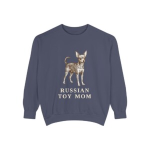 Russian Toy Mom Sweatshirt, Denim, front view
