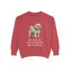 russian-tsvetnaya-bolonka-sweatshirt-crimson Russian Tsvetnaya Bolonka Sweatshirt, Crimson, front view