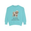 Russian Tsvetnaya Bolonka Dad Sweatshirt, Chalky Mint, front view