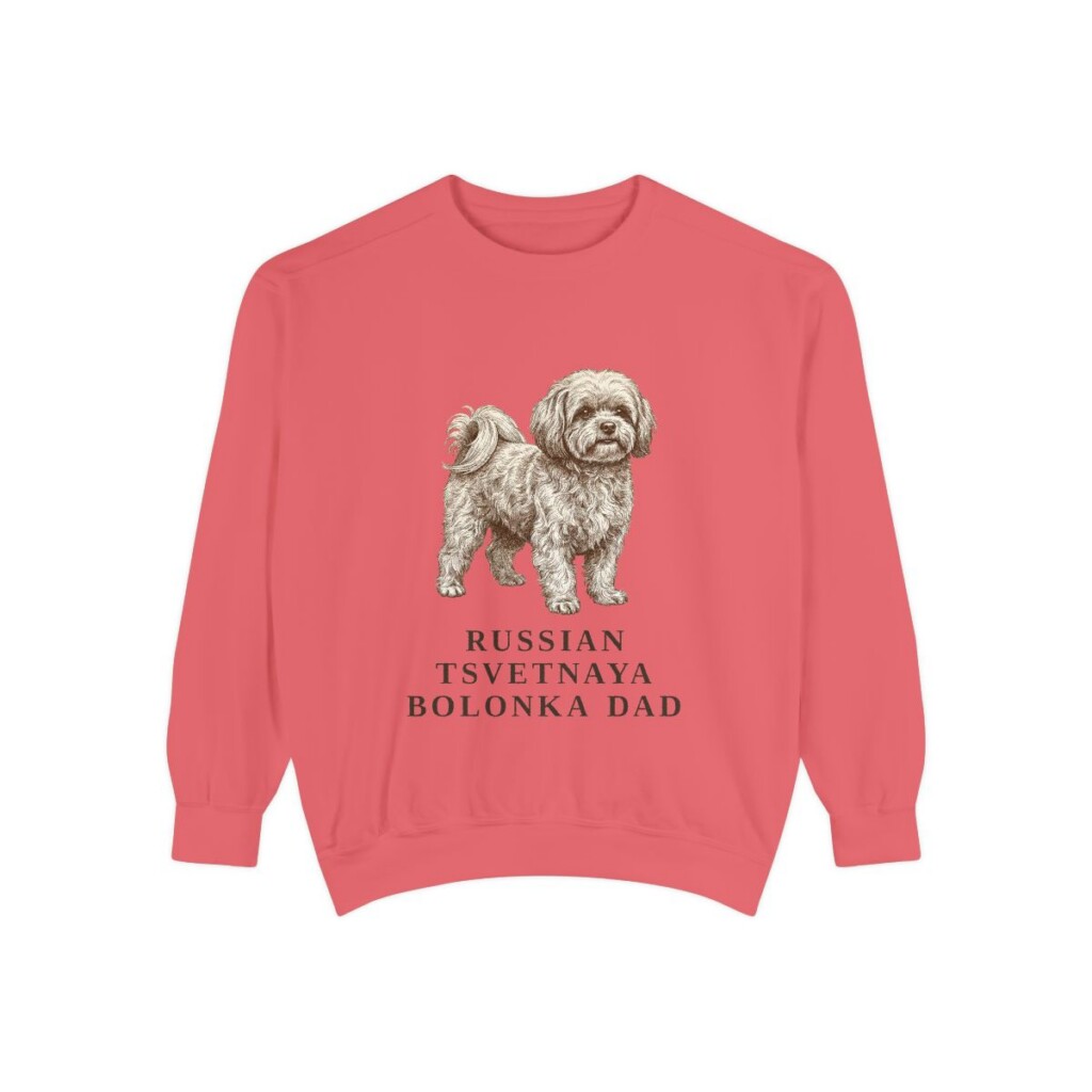 Russian Tsvetnaya Bolonka Dad Sweatshirt, Watermelon, front view
