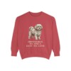 Russian Tsvetnaya Bolonka Humor Sweatshirt, Crimson, front view