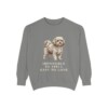 Russian Tsvetnaya Bolonka Humor Sweatshirt, Grey, front view
