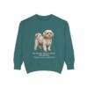 Russian Tsvetnaya Bolonka Latin Sweatshirt, Blue Spruce, front view