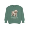 Russian Tsvetnaya Bolonka Latin Sweatshirt, Light Green, front view