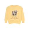 Russian Tsvetnaya Bolonka Mom Sweatshirt, Butter, front view