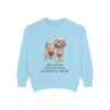 Russian Tsvetnaya Bolonka Mom Sweatshirt, Chambray, front view