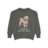 Russian Tsvetnaya Bolonka Mom Sweatshirt, Pepper, front view