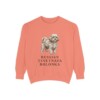 russian-tsvetnaya-bolonka-sweatshirt-terracotta Russian Tsvetnaya Bolonka Sweatshirt, Terracotta, front view