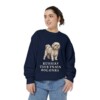 russian-tsvetnaya-bolonka-sweatshirt-true-navy-person-2-front Russian Tsvetnaya Bolonka Sweatshirt, True Navy, person 2 front