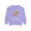 russian-tsvetnaya-bolonka-sweatshirt-violet Russian Tsvetnaya Bolonka Sweatshirt, Violet, front view