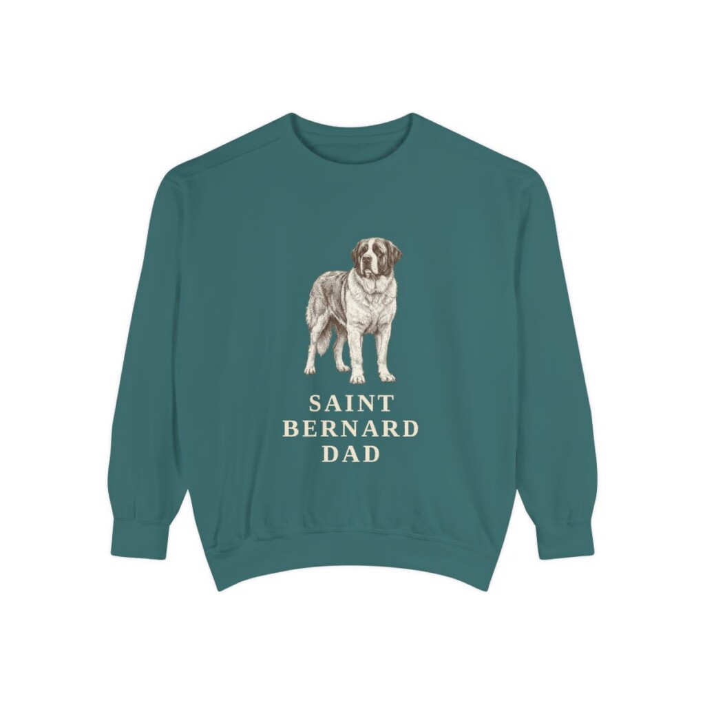 Saint Bernard Dad Sweatshirt, Blue Spruce, front view