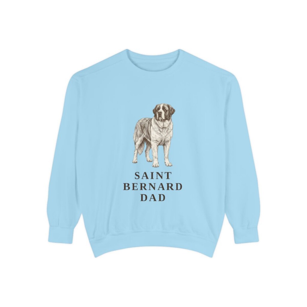 Saint Bernard Dad Sweatshirt, Chambray, front view