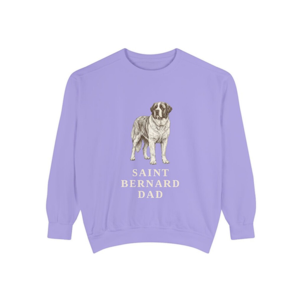 Saint Bernard Dad Sweatshirt, Violet, front view