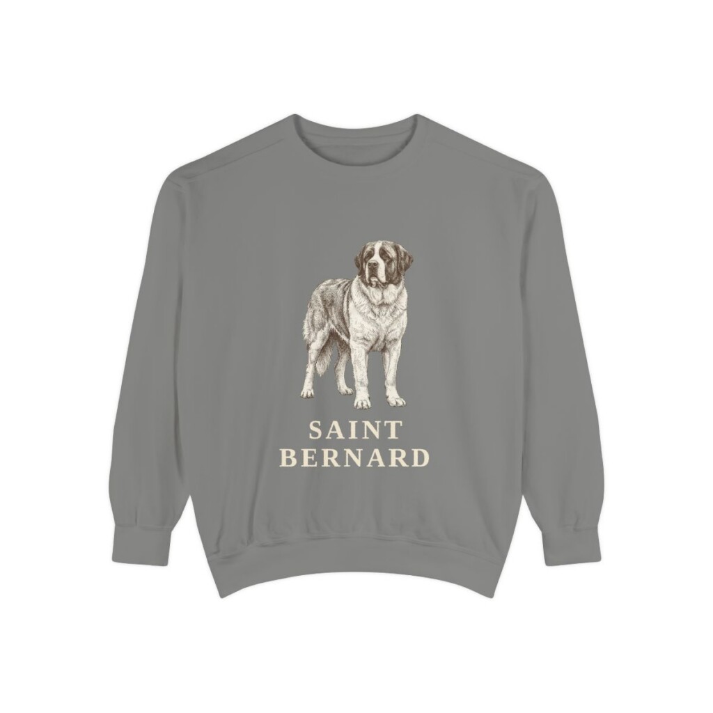 Saint Bernard Sweatshirt, Grey, front view