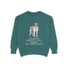 saint-bernard-sweatshirt-humor-blue-spruce Saint Bernard Humor Sweatshirt, Blue Spruce, front view