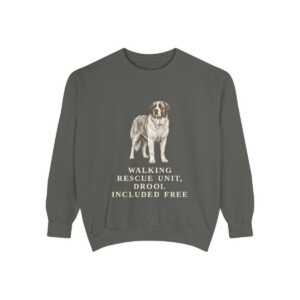 Saint Bernard Humor Sweatshirt, Pepper, front view