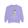 saint-bernard-sweatshirt-humor-violet Saint Bernard Humor Sweatshirt, Violet, front view