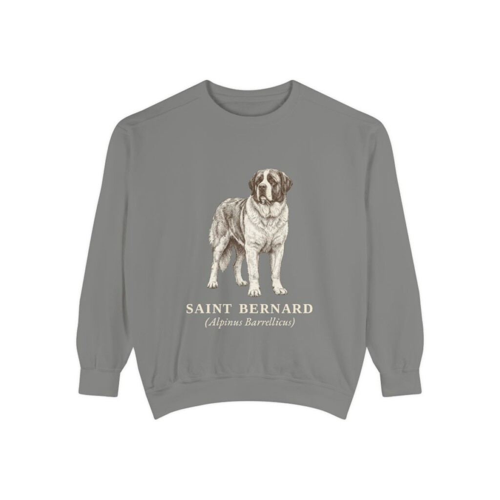 Saint Bernard Latin Sweatshirt, Grey, front view