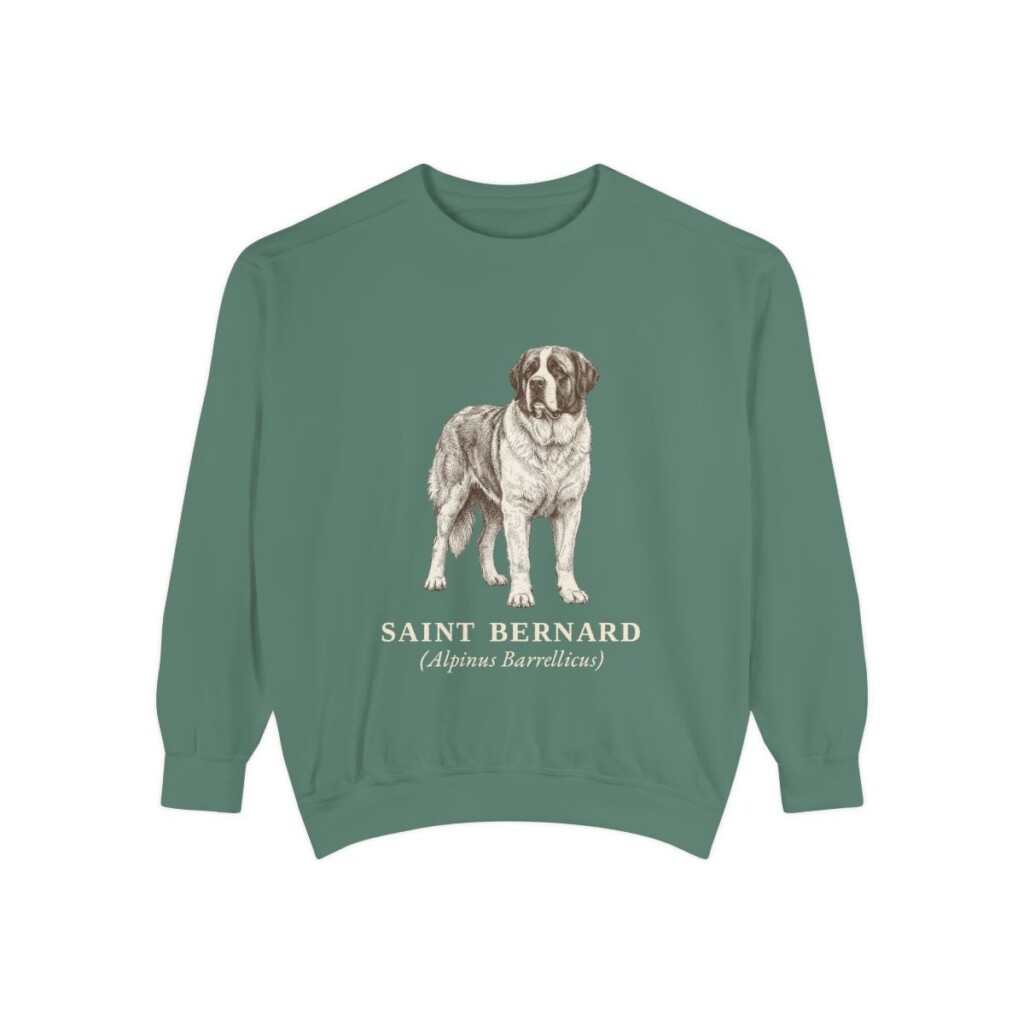 Saint Bernard Latin Sweatshirt, Light Green, front view
