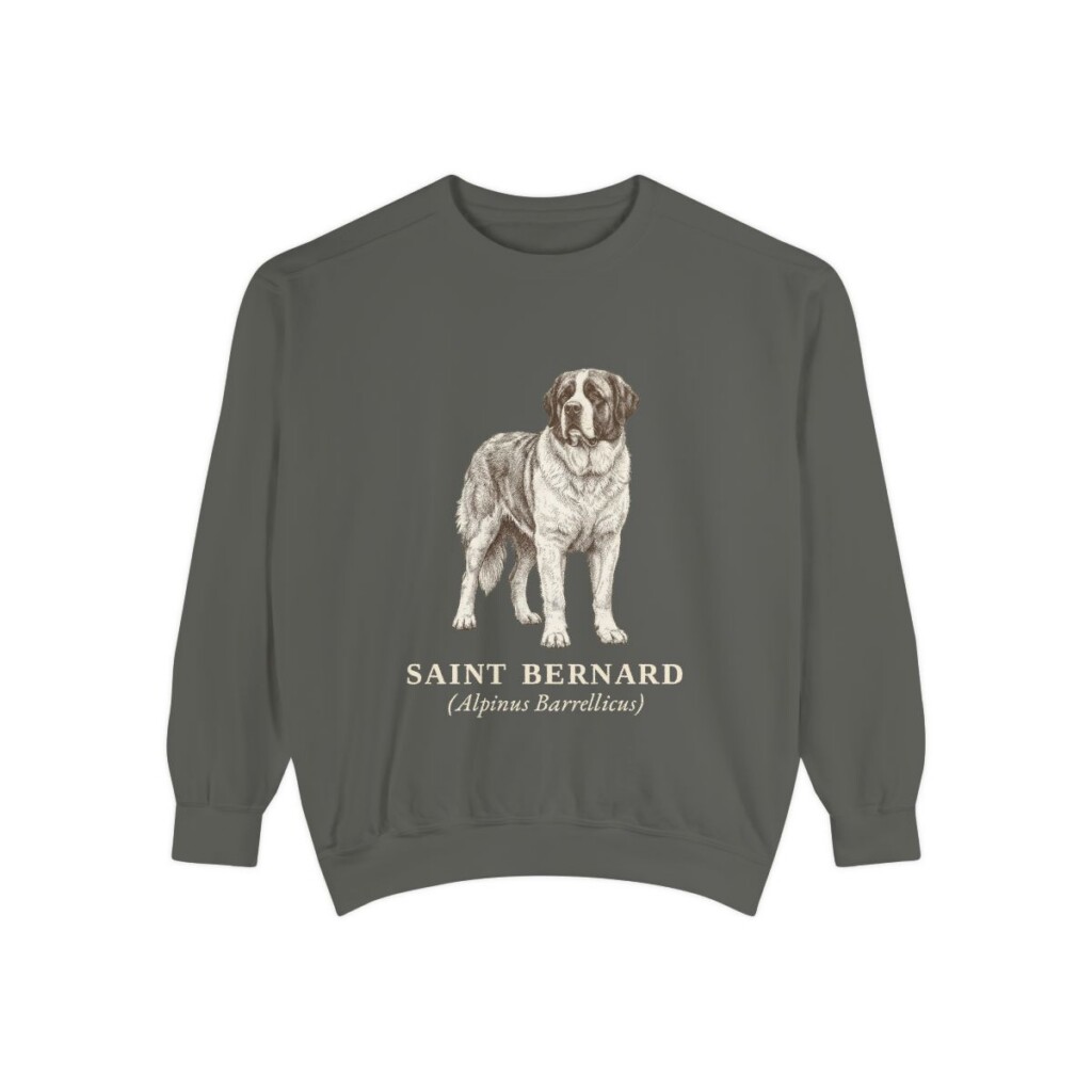Saint Bernard Latin Sweatshirt, Pepper, front view