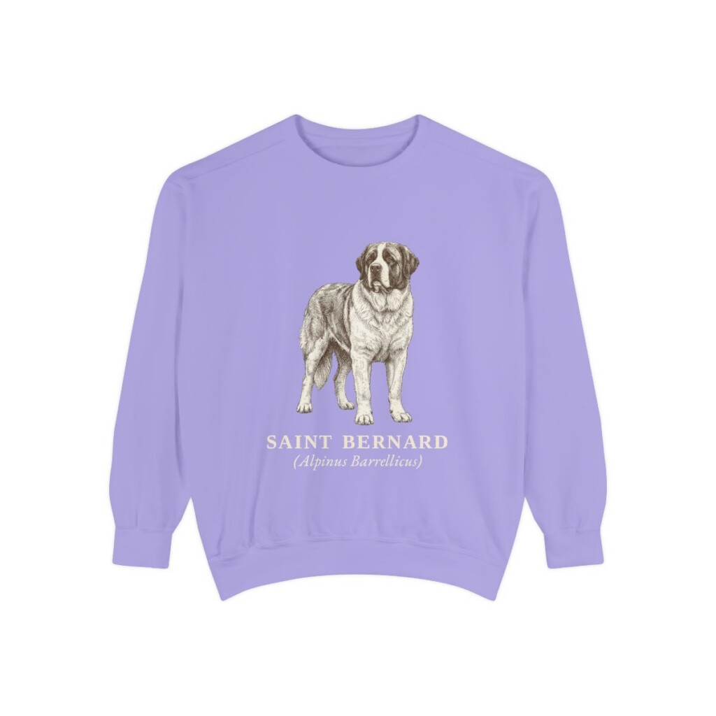 Saint Bernard Latin Sweatshirt, Violet, front view