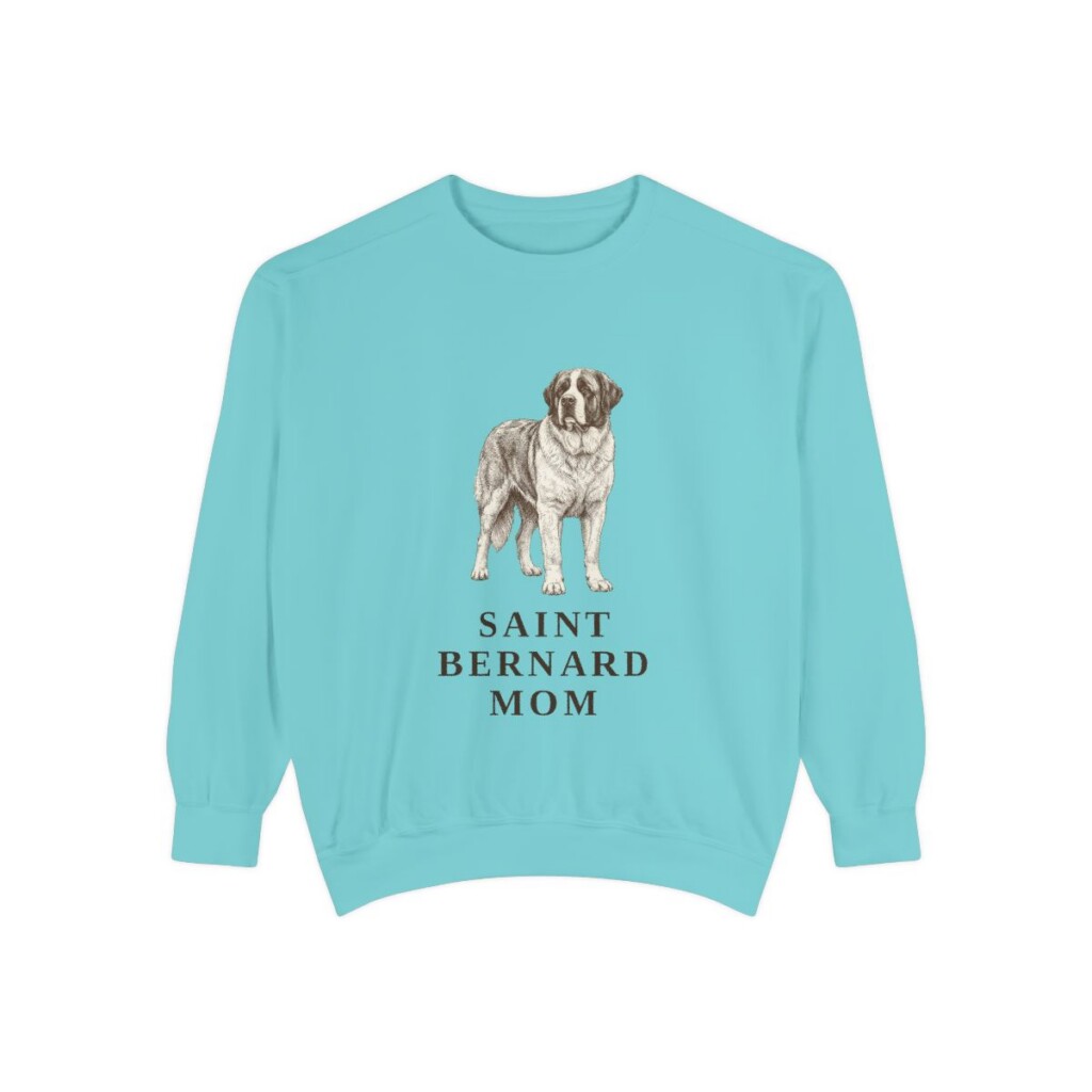 Saint Bernard Mom Sweatshirt, Chalky Mint, front view