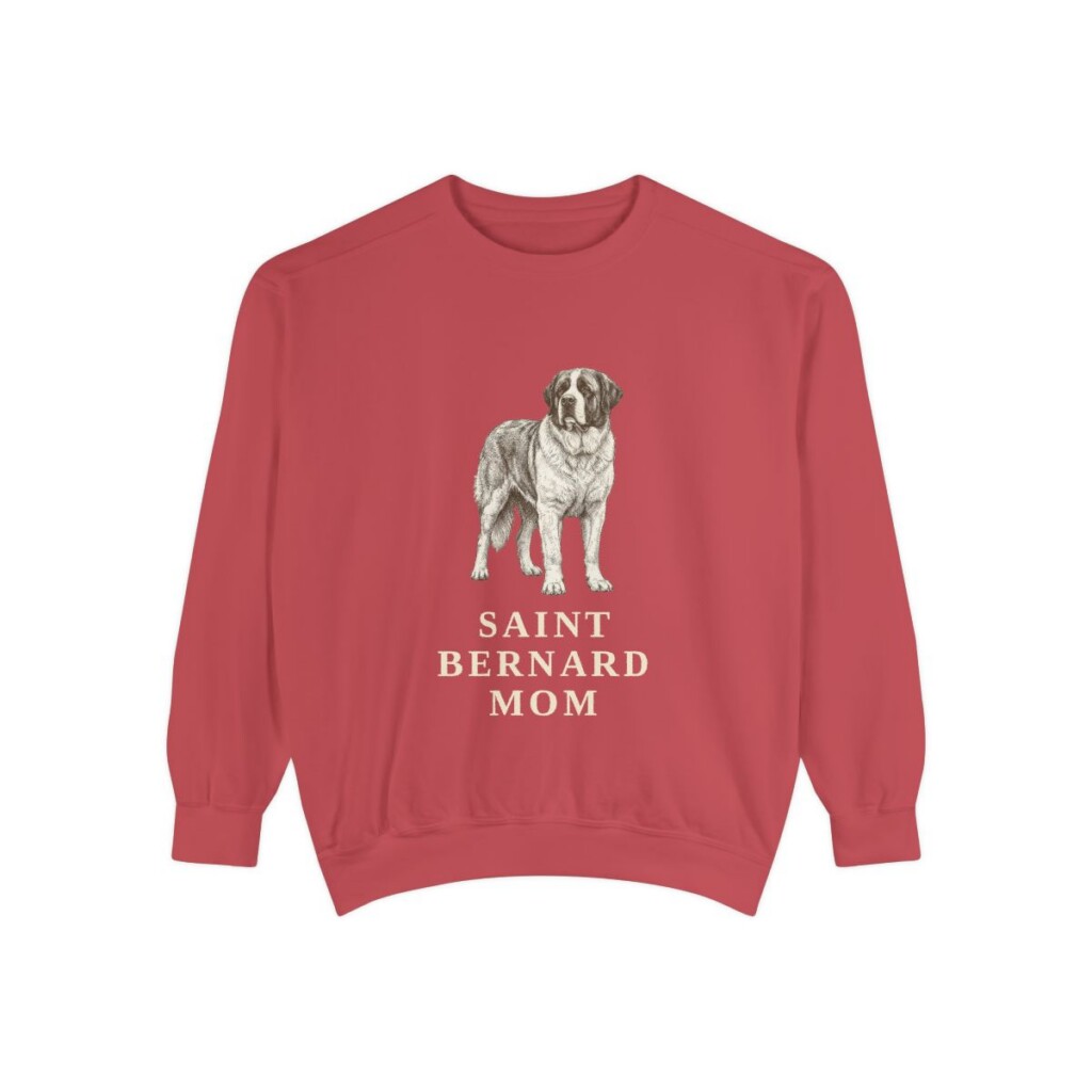 Saint Bernard Mom Sweatshirt, Crimson, front view