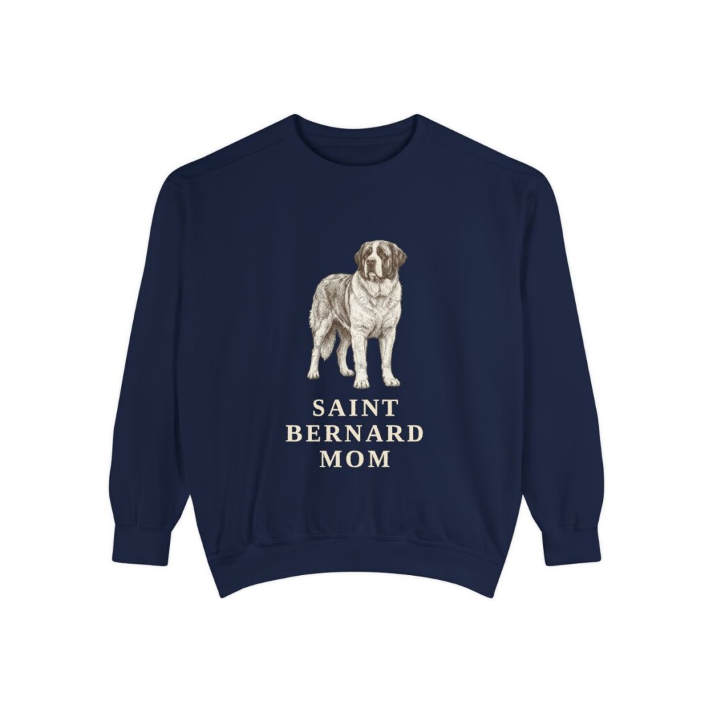 Saint Bernard Mom Sweatshirt, True Navy, front view