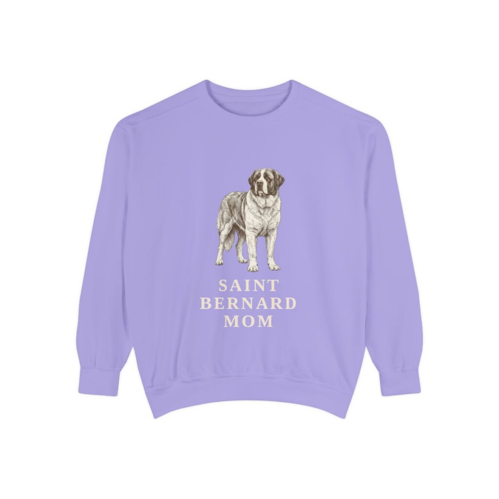 Saint Bernard Mom Sweatshirt, Violet, front view